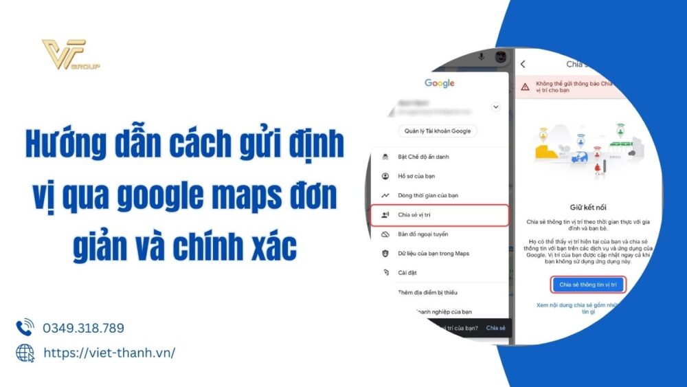 cách gửi định vị qua google maps