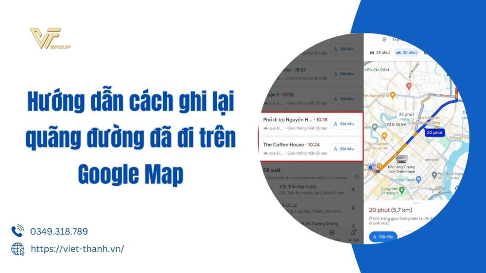 cách ghi lại quãng đường đã đi trên google map