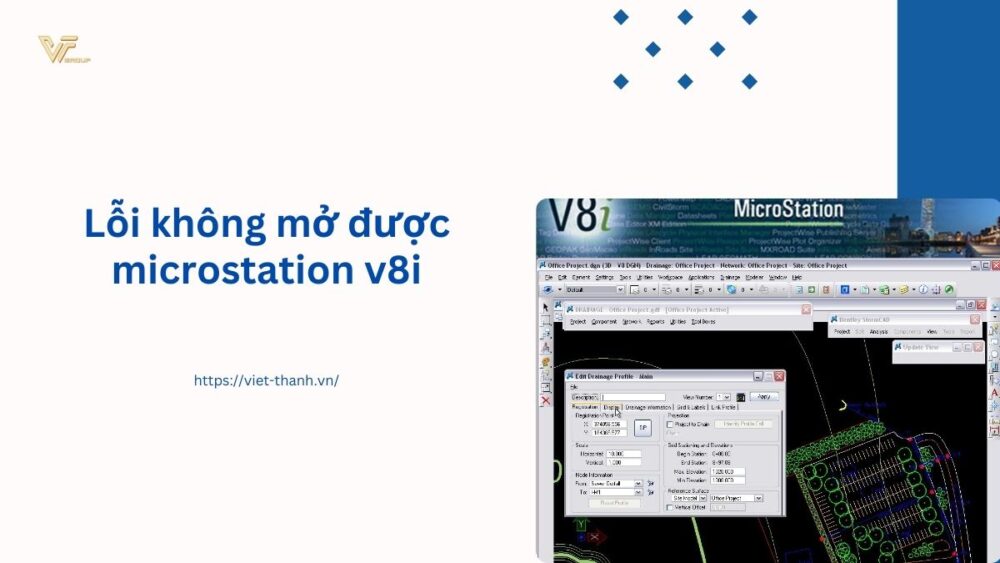 Lỗi không mở được microstation v8i