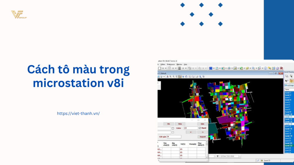 Cách tô màu trong microstation v8i
