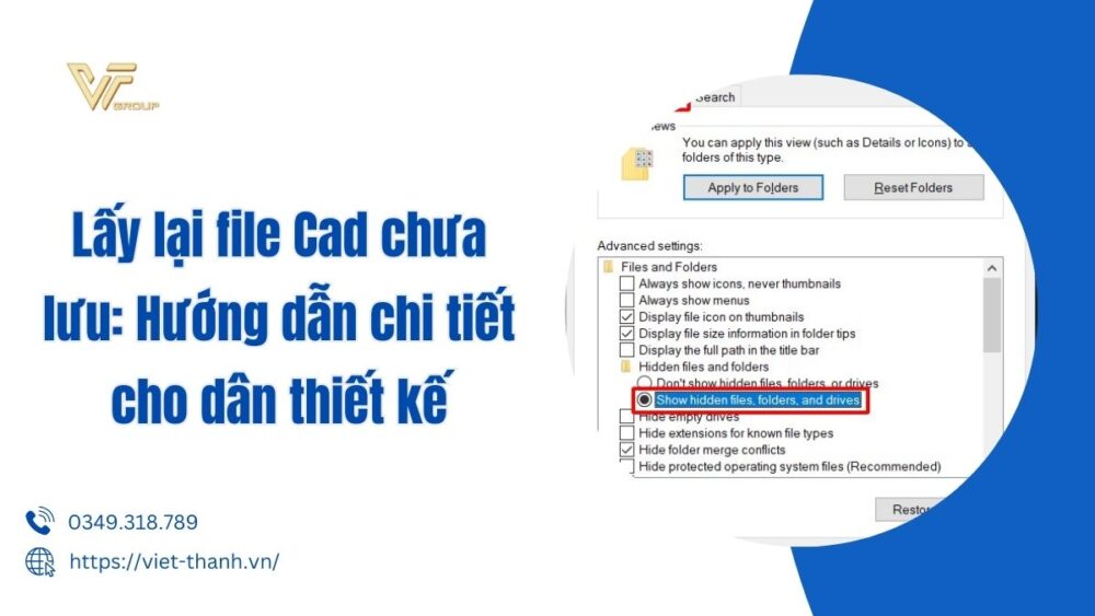 lấy lại file cad chưa lưu