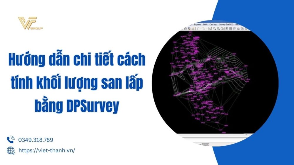 tính khối lượng san lấp bằng dpsurvey