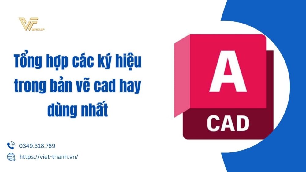 các ký hiệu trong bản vẽ cad