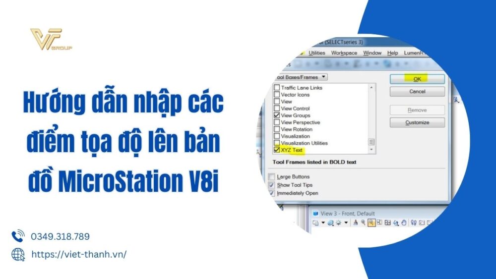 NHẬP CÁC ĐIỂM TỌA ĐỘ LÊN BẢN ĐỒ MICROSTATION V8I