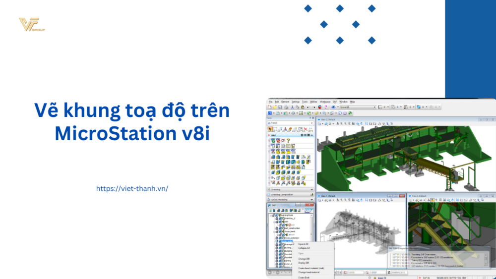 Vẽ khung toạ độ trên MicroStation v8i