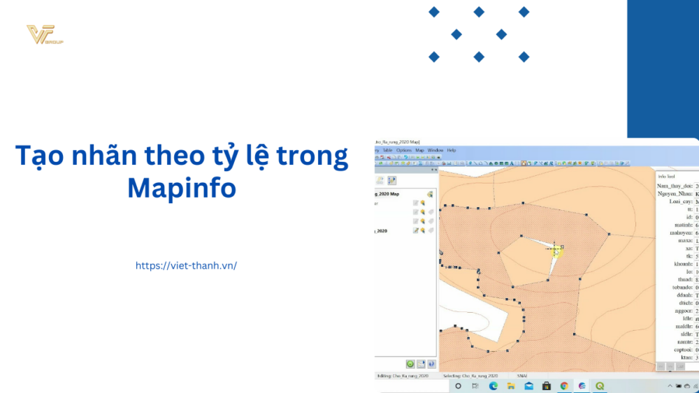 Tạo nhãn theo tỷ lệ trong Mapinfo