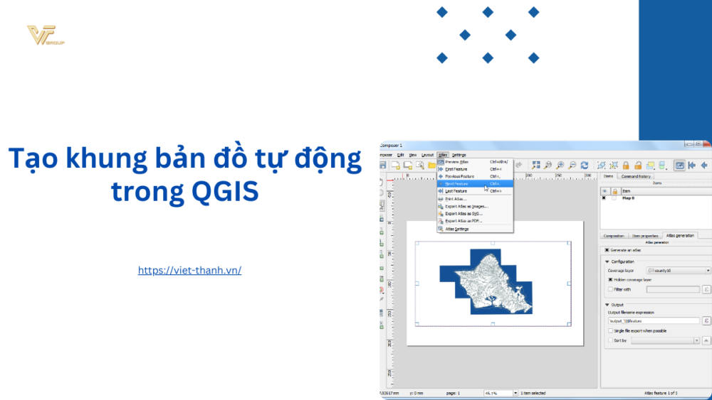 Tạo khung bản đồ tự động trong QGIS