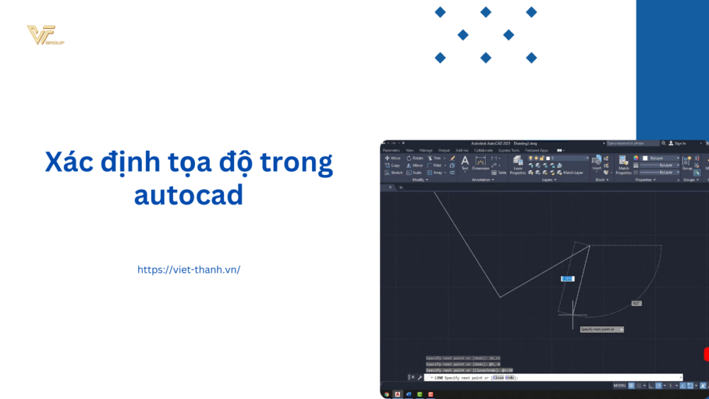 Xác định tọa độ trong autocad