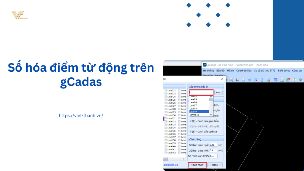 Số hóa điểm từ động trên gCadas