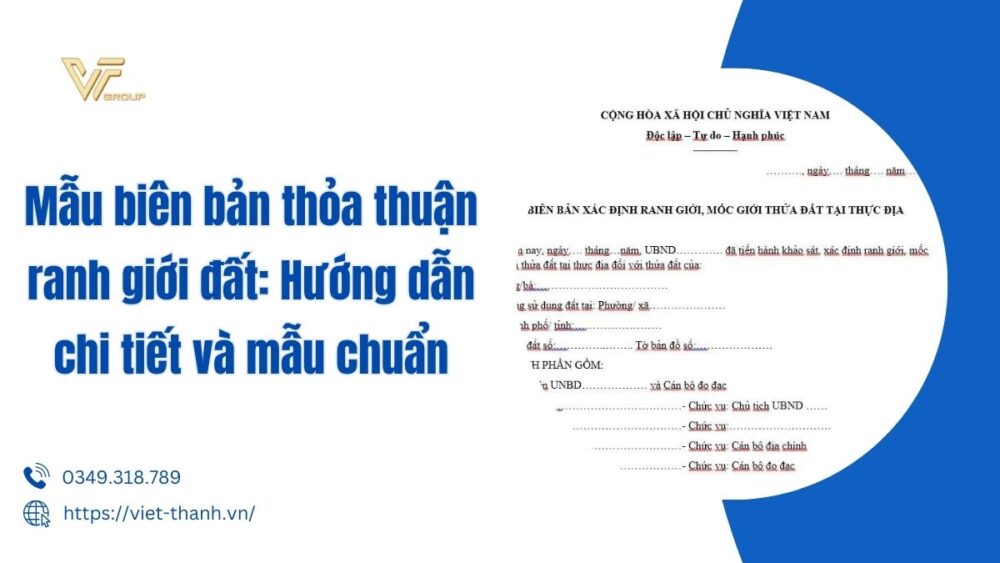 Mẫu biên bản thỏa thuận ranh giới đất
