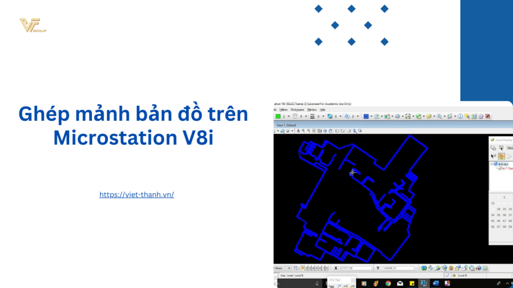 Ghép mảnh bản đồ trên Microstation V8i