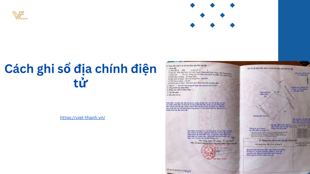 Cách ghi sổ địa chính điện tử