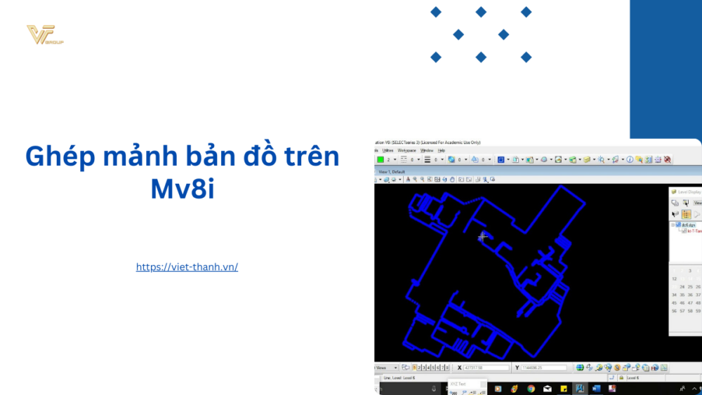 Ghép mảnh bản đồ trên Mv8i