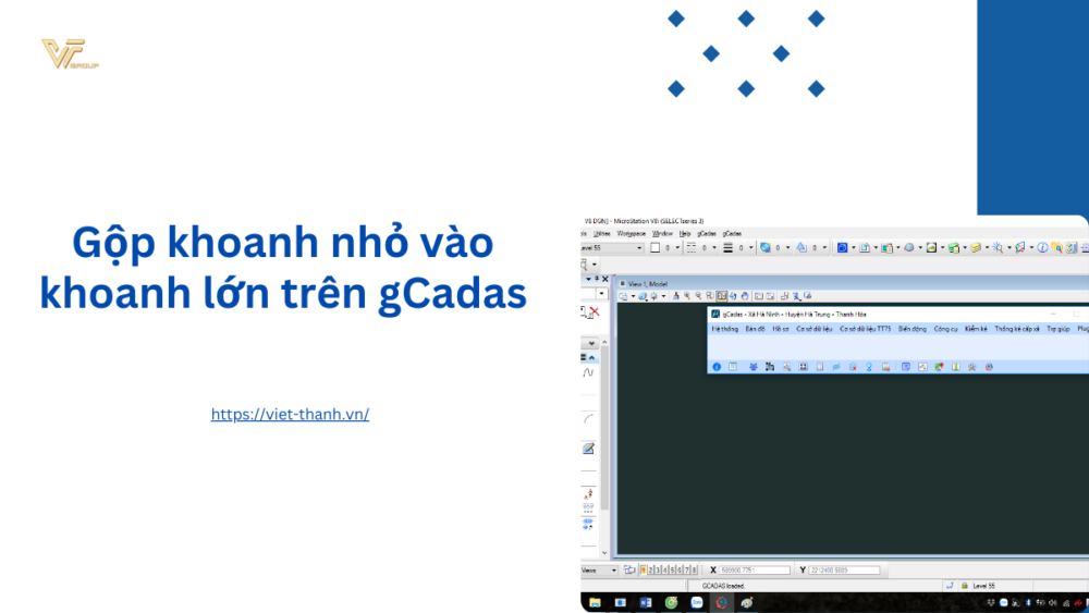 Gộp khoanh nhỏ vào khoanh lớn trên gCadas