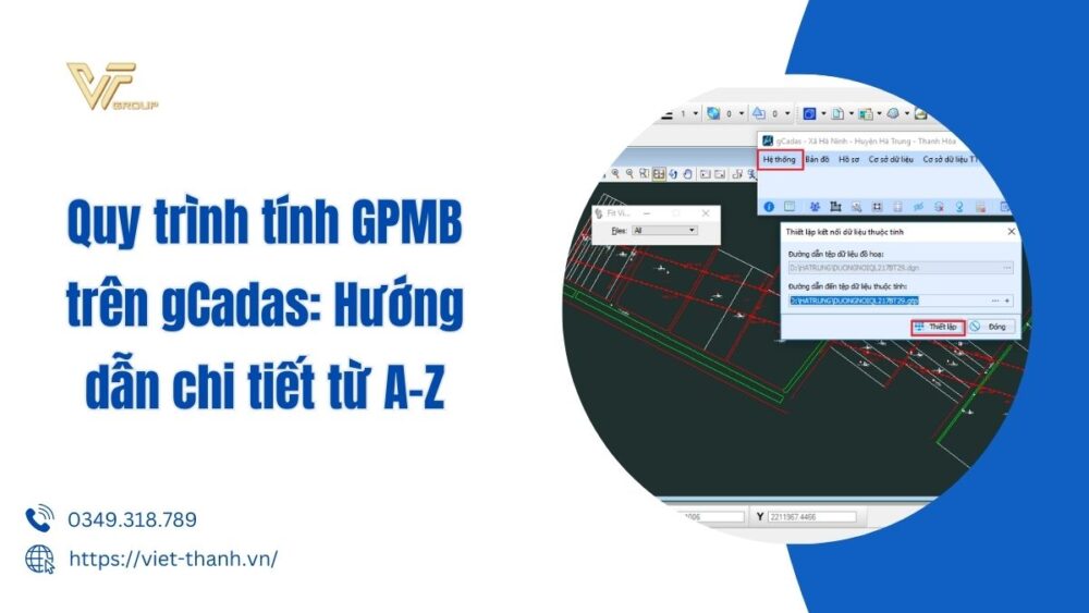 quy trính tính GPMB trên gCadas