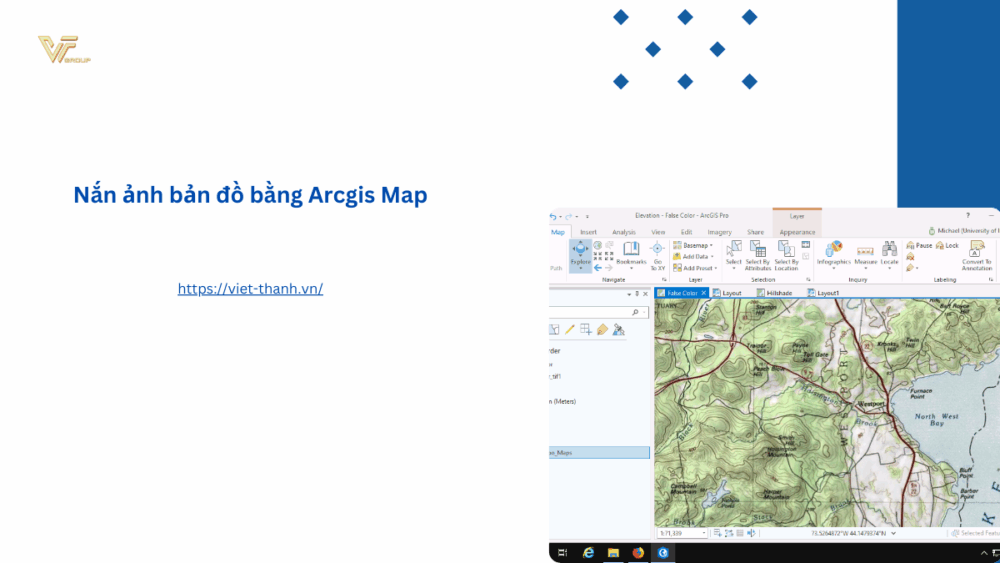 Nắn ảnh bản đồ bằng Arcgis Map