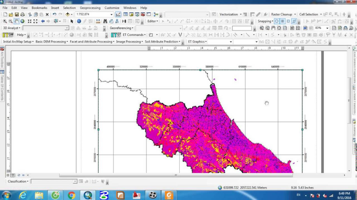 Hướng dẫn biên tập trang in bản đồ trên Arcgis chi tiết 1 Biên tập trang in bản đồ trên Arcgis