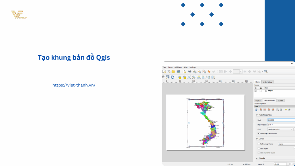 Tạo khung bản đồ Qgis