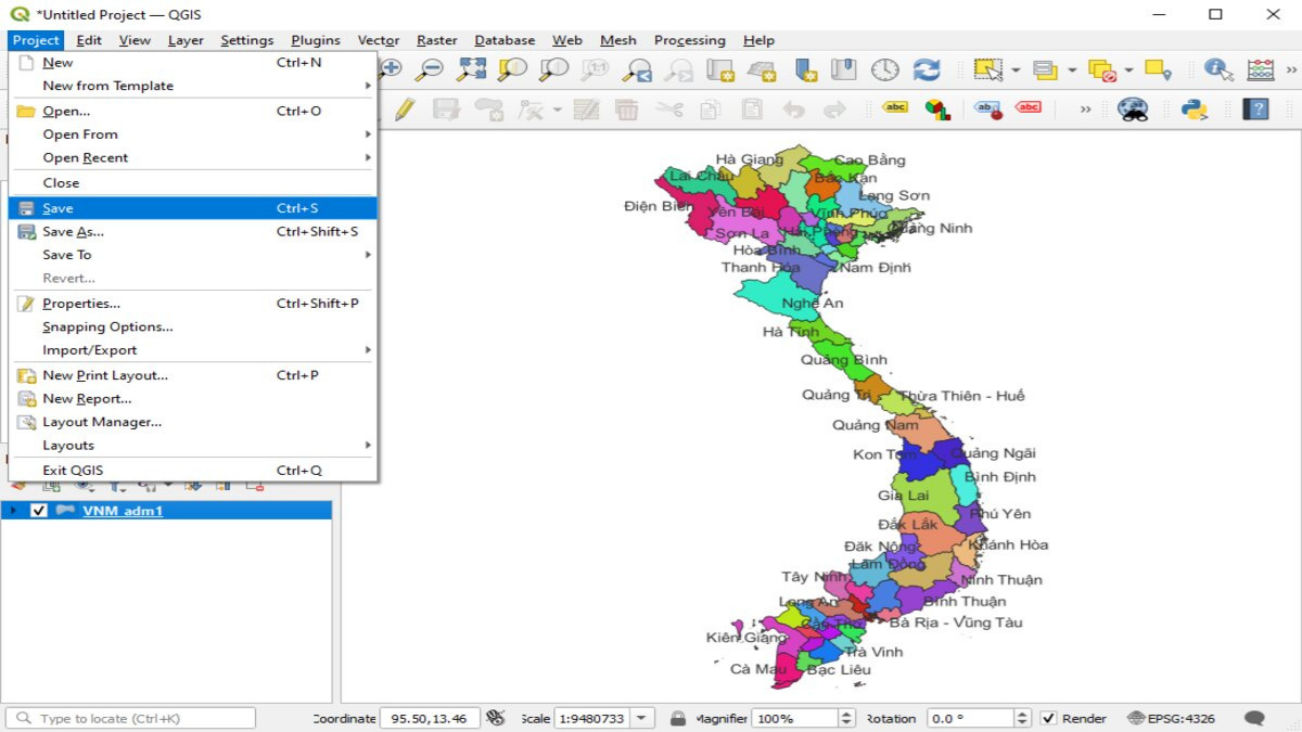 Hướng dẫn xây dựng trang in bố cục bản đồ QGIS 2 Xây dựng trang in bố cục bản đồ QGIS