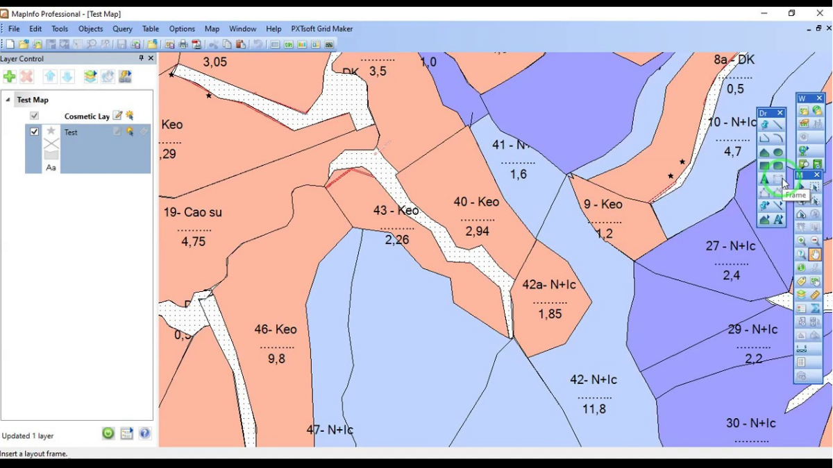 Tạo khung nền và lưới tọa độ trong MapInfo: Hướng dẫn chi tiết 3 Tạo khung nền và lưới tọa độ trong Mapinfo