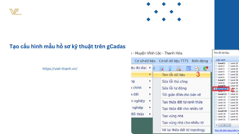 Tạo cấu hình mẫu hồ sơ kỹ thuật trên gCadas