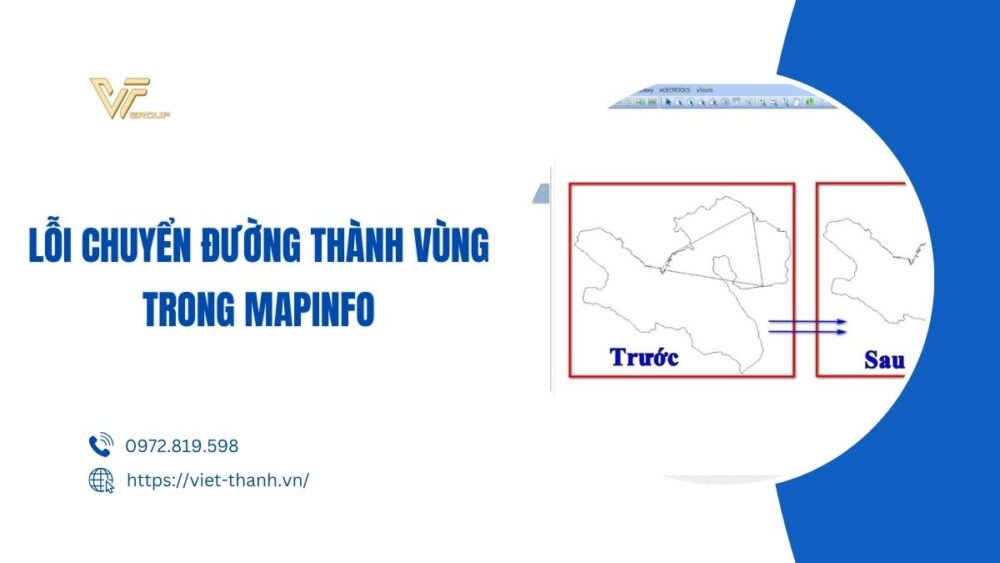 Lỗi chuyền đường thành vùng trong mapinfo