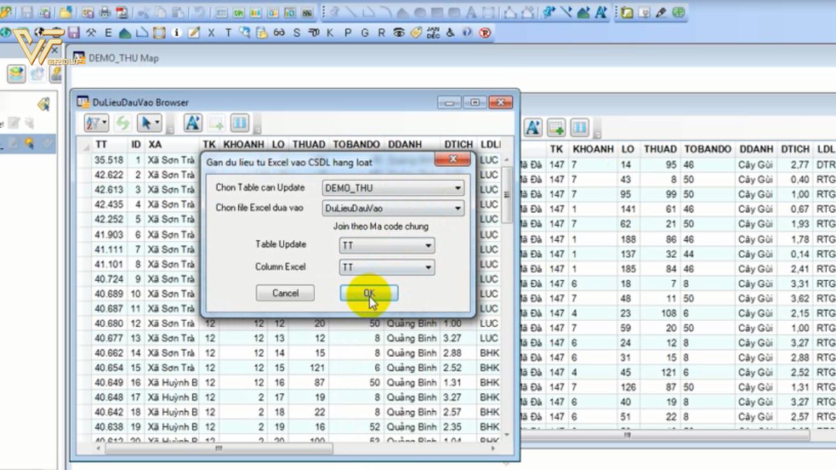 Nhập tọa độ GPS hàng loạt trong Mapinfo - Giải pháp hoàn hảo cho các dự án quy mô lớn 3 Nhập tọa độ GPS hàng loạt trong mapinfo