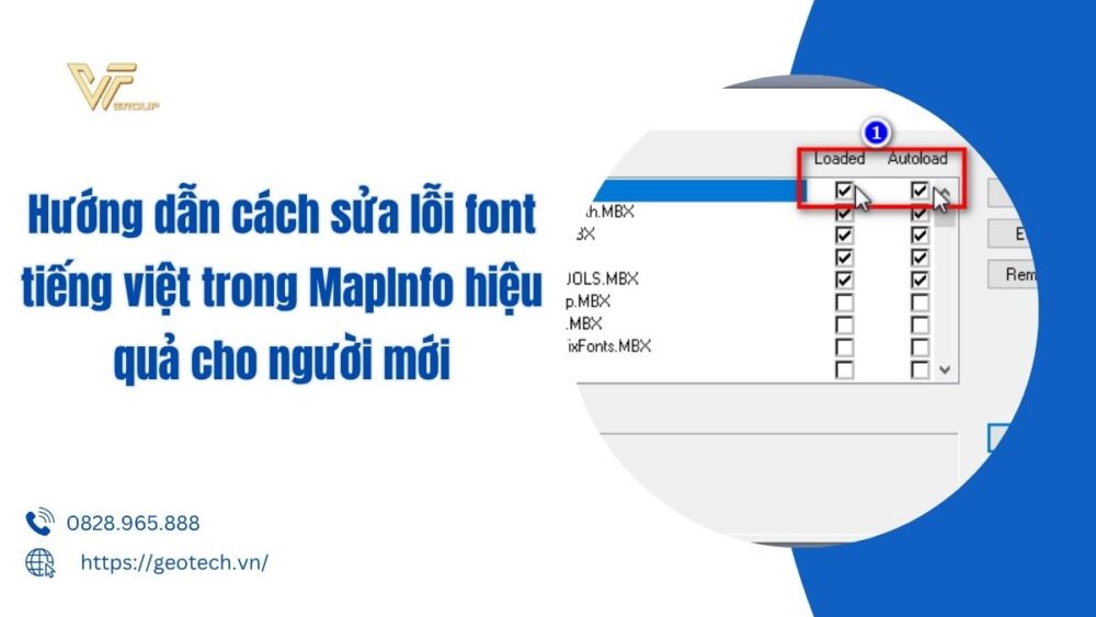 Sửa lỗi font tiếng việt trong Mapinfo