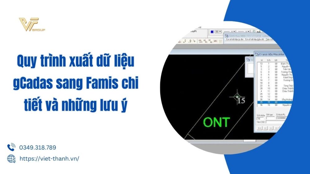 xuất dữ liệu gCadas sang Famis