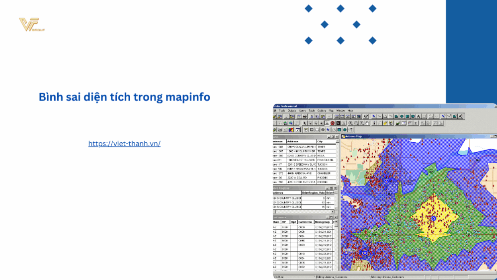 Bình sai diện tích trong mapinfo