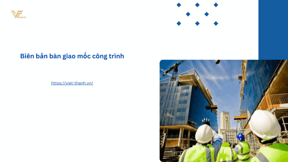 Biên bản bàn giao mốc công trình