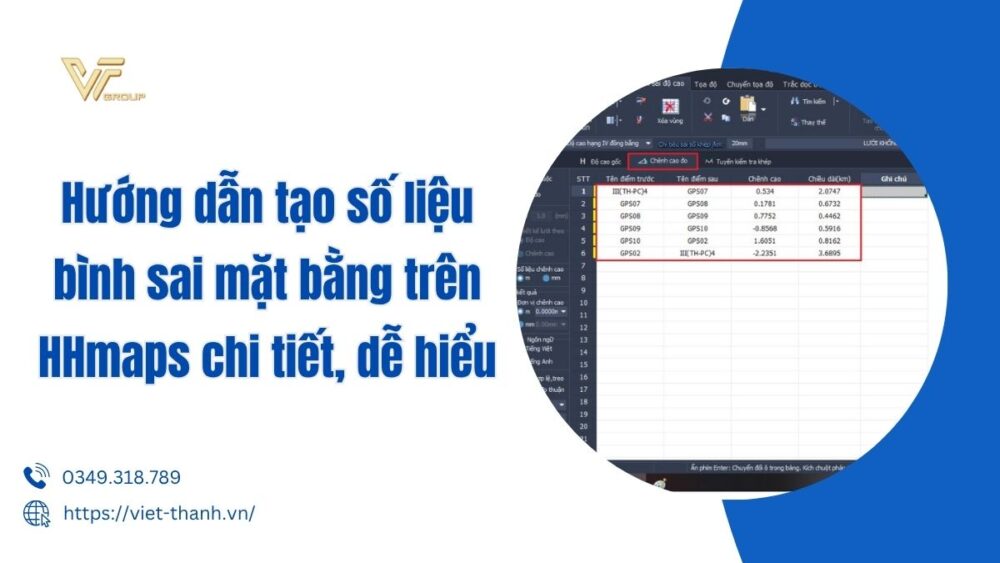 Hướng Dẫn Tạo Số Liệu Bình Sai Mặt Bằng Trên Hhmaps Chi Tiết, Dễ Hiểu