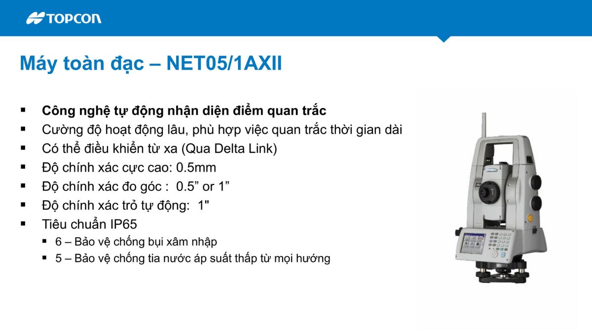 Hãng Topcon Sokkia giới thiệu giải pháp quan trắc biến dạng tự động Delta trong giám sát công trình 8 Hệ thống quan trắc tự động