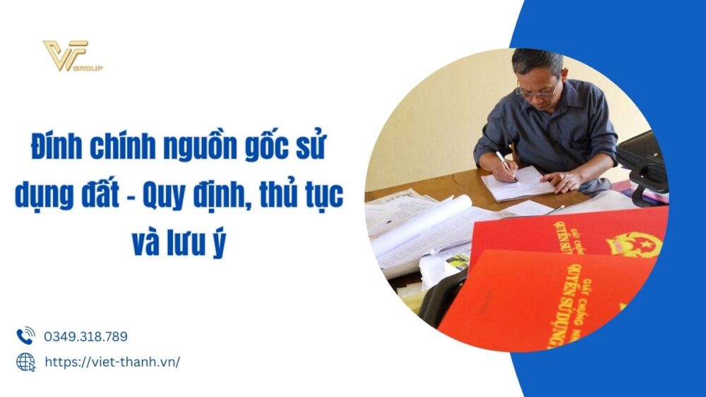 Đính chính nguồn gốc sử dụng đất
