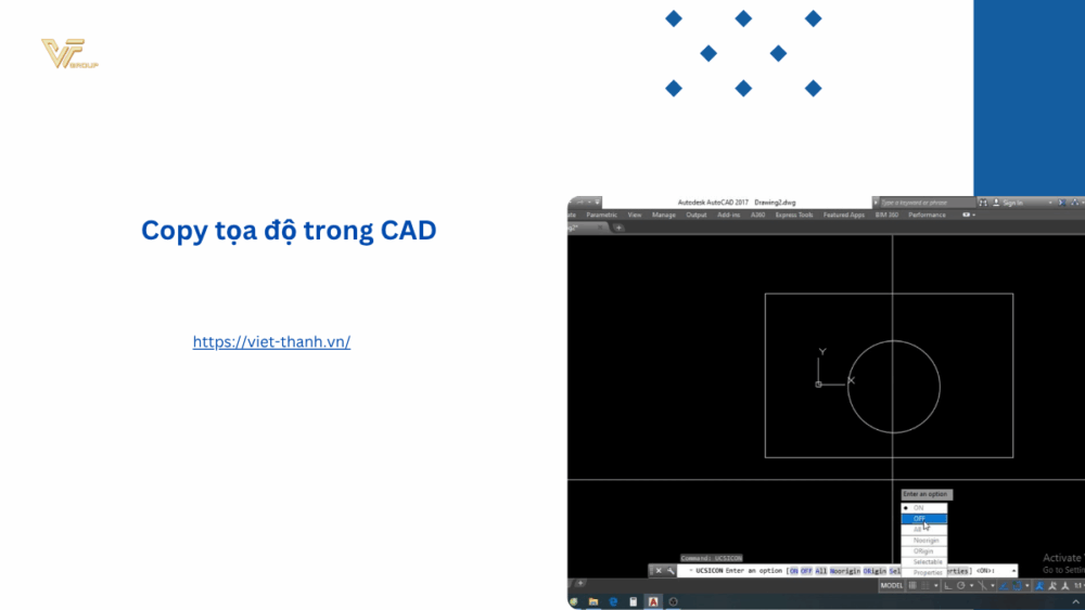 Copy tọa độ trong CAD