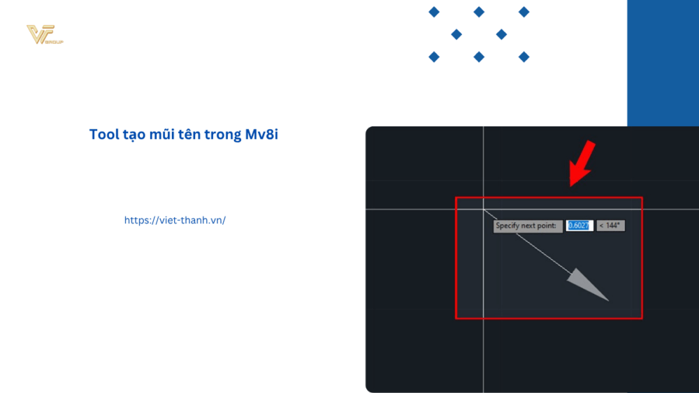 Tool tạo mũi tên trong Mv8i