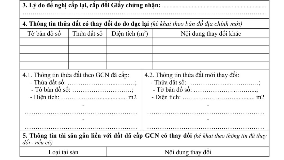 Mẫu đơn đề Nghị Cấp đổi Sổ đỏ Sang Sổ Hồng Mới Nhất Năm 2025 (2)