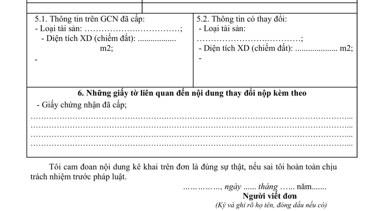 Mẫu đơn đề Nghị Cấp đổi Sổ đỏ Sang Sổ Hồng Mới Nhất Năm 2025 (3)