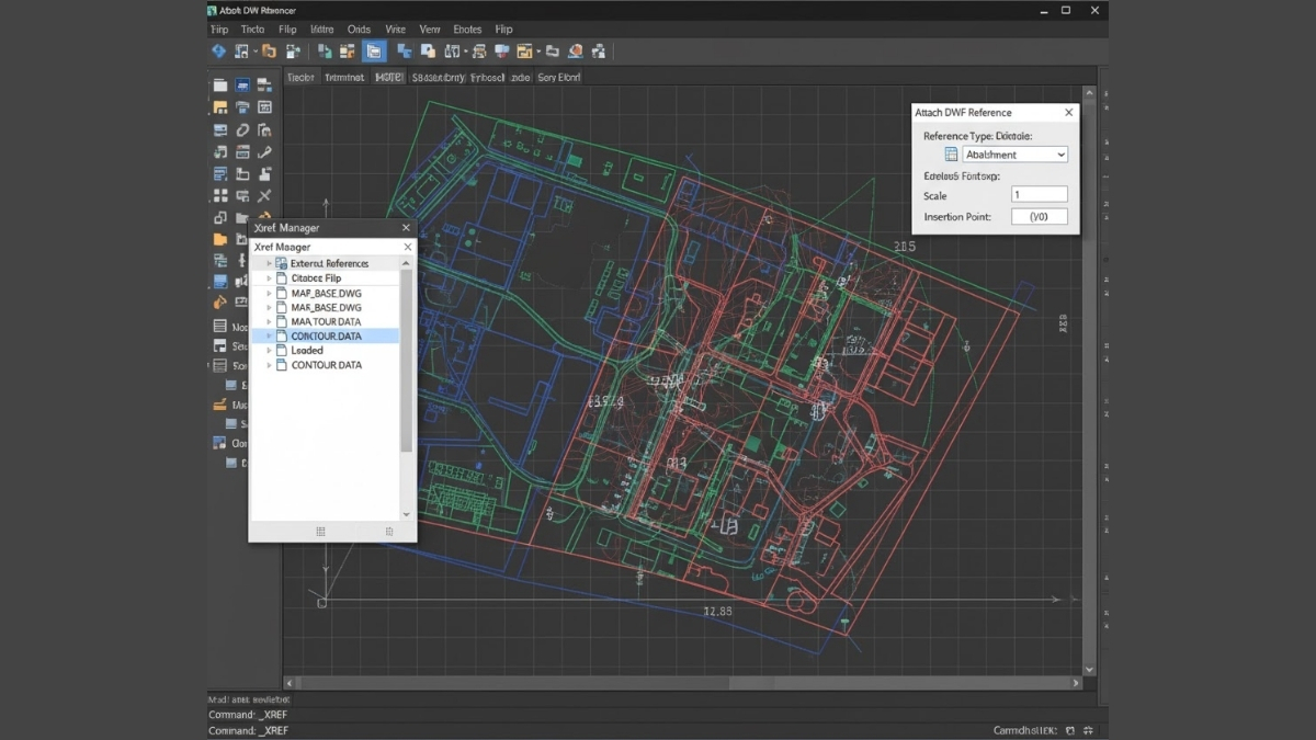 2 cách chồng ghép bản đồ trong AutoCAD phổ biến và một số lưu ý 3 Cach-chong-ghep-ban-do-trong-autocad-3