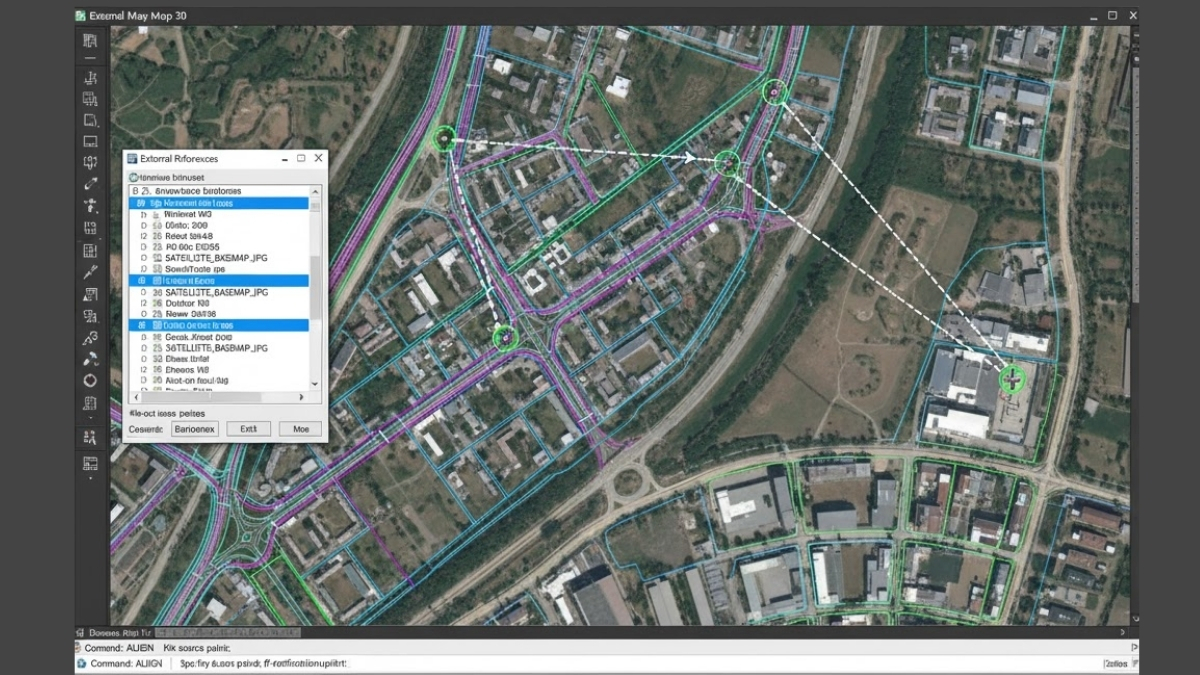 2 cách chồng ghép bản đồ trong AutoCAD phổ biến và một số lưu ý 4 Cach-chong-ghep-ban-do-trong-autocad-4
