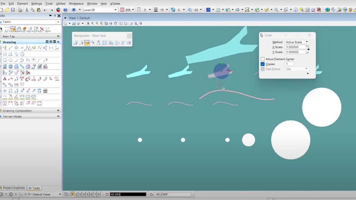 Lệnh Scale trong MicroStation v8i – Cách phóng to, thu nhỏ bản vẽ chính xác 1 Lệnh Scale trong MicroStation v8i