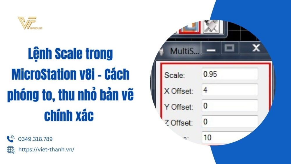 Lệnh Scale trong MicroStation v8i