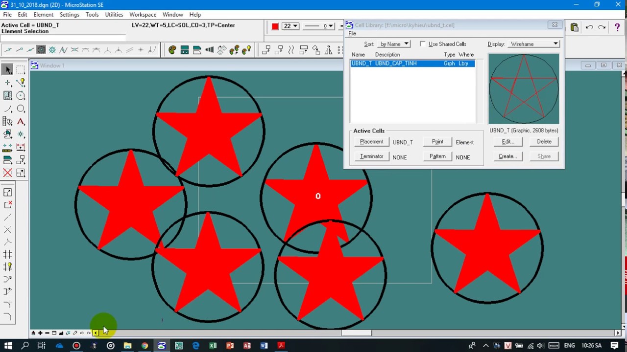 Hướng dẫn chi tiết cách tạo cell trong Microstation V8i dành cho người mới 2 Tạo cell trong Microstation V8i