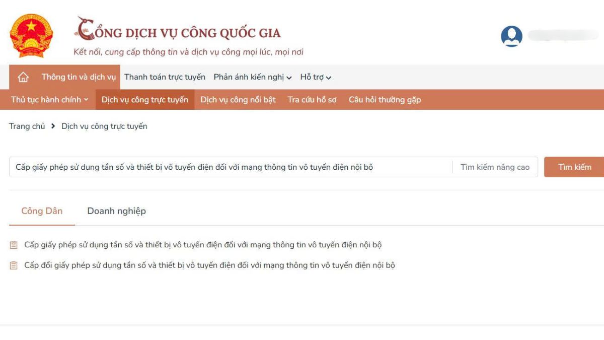 đăng ký tần số bộ đàm